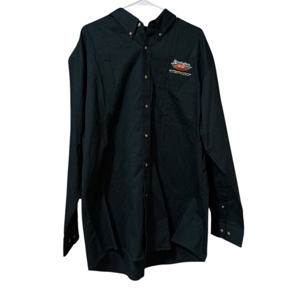 Dunbrooke Distinctive Images Men Sz XL Wrinkle Free Button‎ Down Shirt Remington